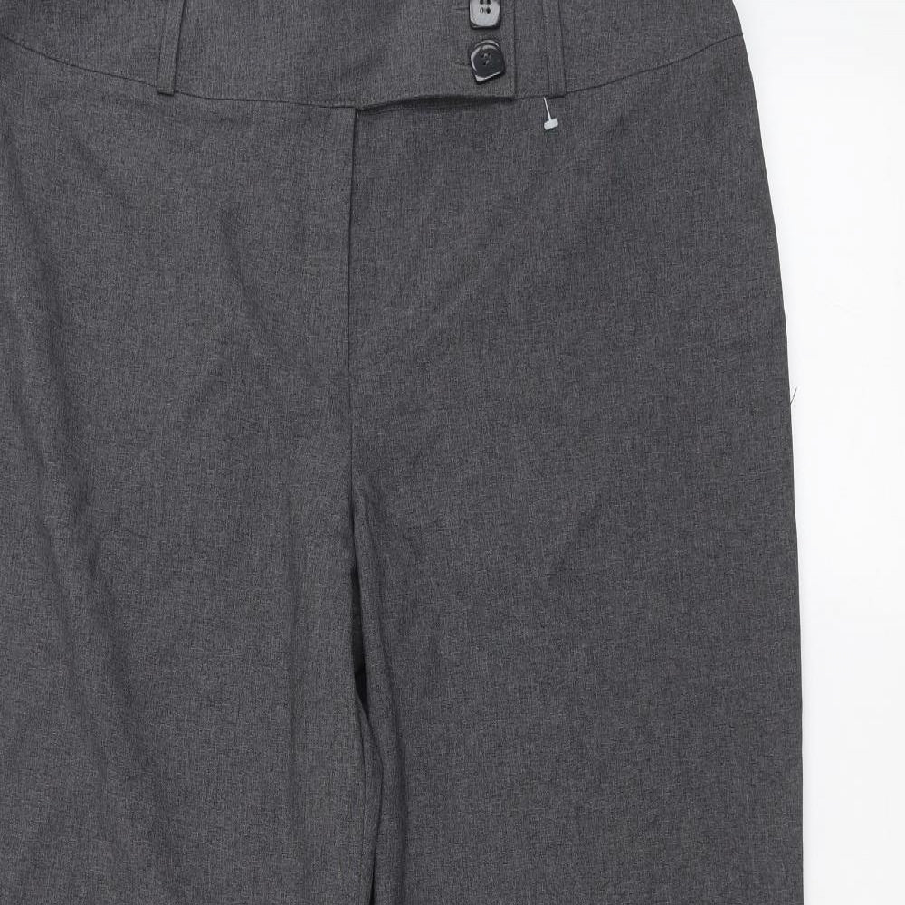 La Moda Womens Grey   Trousers  Size 16 L27 in