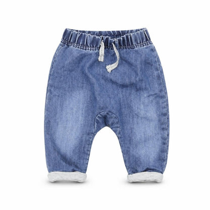 Front view of Tu Baby Blue Jogger Jeans, size 3-6, Months