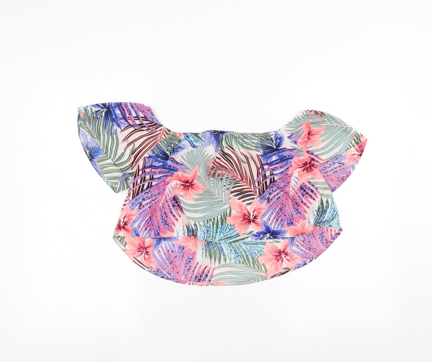 Influence Womens White Floral  Basic Blouse Size 12