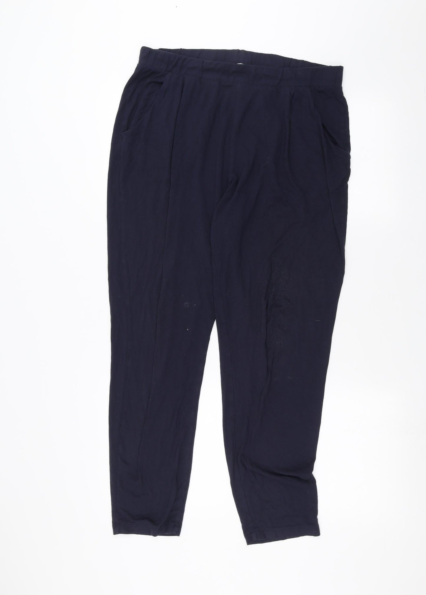 Womens UK Size 14 Marks and Spencer Regular Fit  Blue Trousers