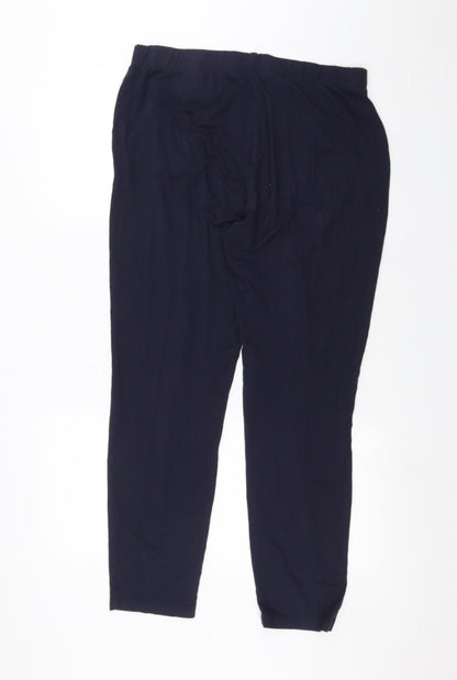 Womens UK Size 14 Marks and Spencer Regular Fit  Blue Trousers