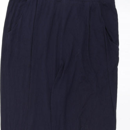 Womens UK Size 14 Marks and Spencer Regular Fit  Blue Trousers