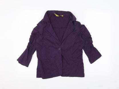 Elliza donatein Womens Purple   Jacket Coatigan Size L