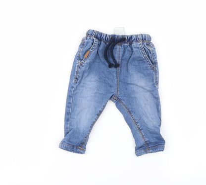 NEXT Baby Blue   Capri Jeans Size 3-6 Months  - TIE UP WAIST
