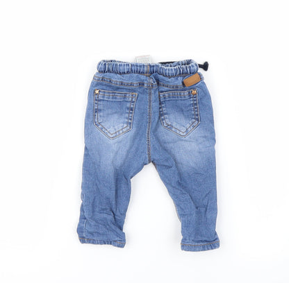 NEXT Baby Blue   Capri Jeans Size 3-6 Months  - TIE UP WAIST