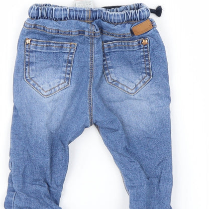 NEXT Baby Blue   Capri Jeans Size 3-6 Months  - TIE UP WAIST