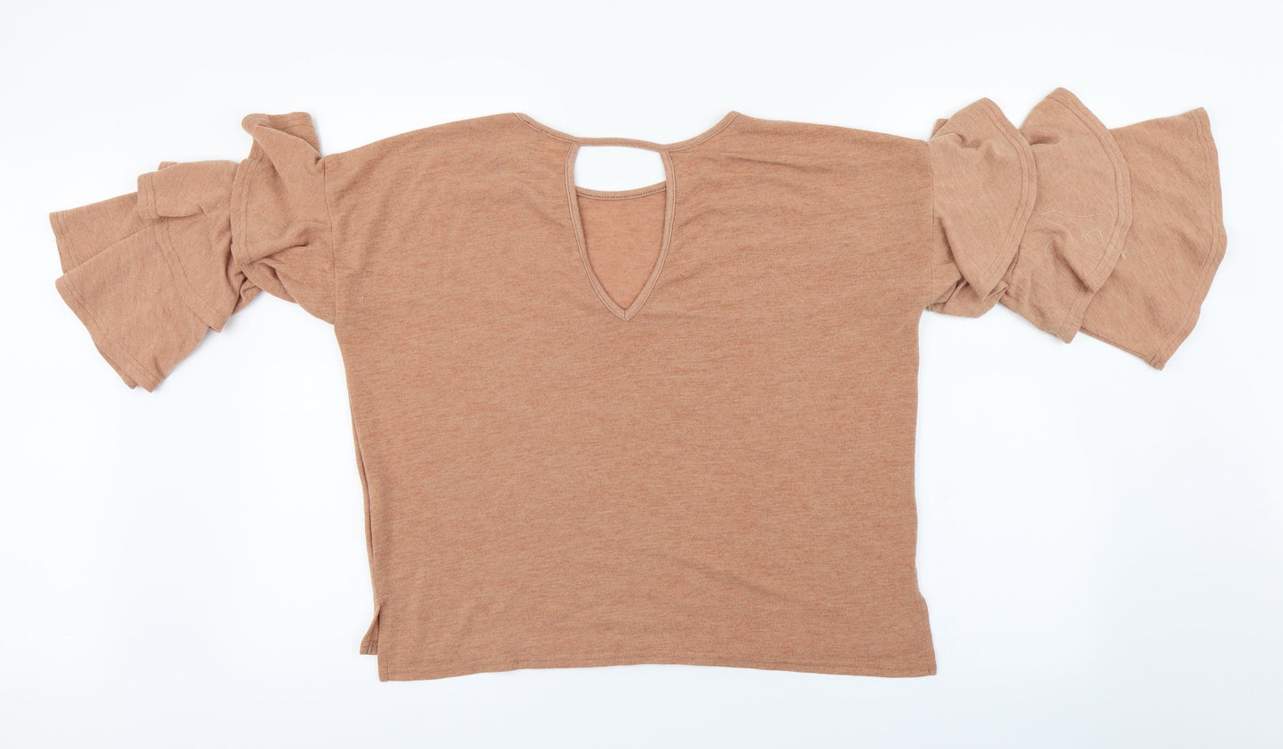 Womens UK Size 8 River Island Brown Basic T-Shirt