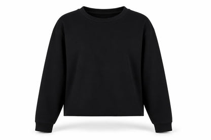ROMWE Womens Black   Pullover Sweatshirt Size M