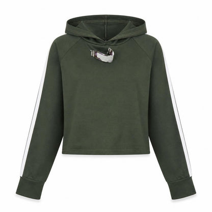 Womens UK Size S Boohoo Green Pullover Hoodie
