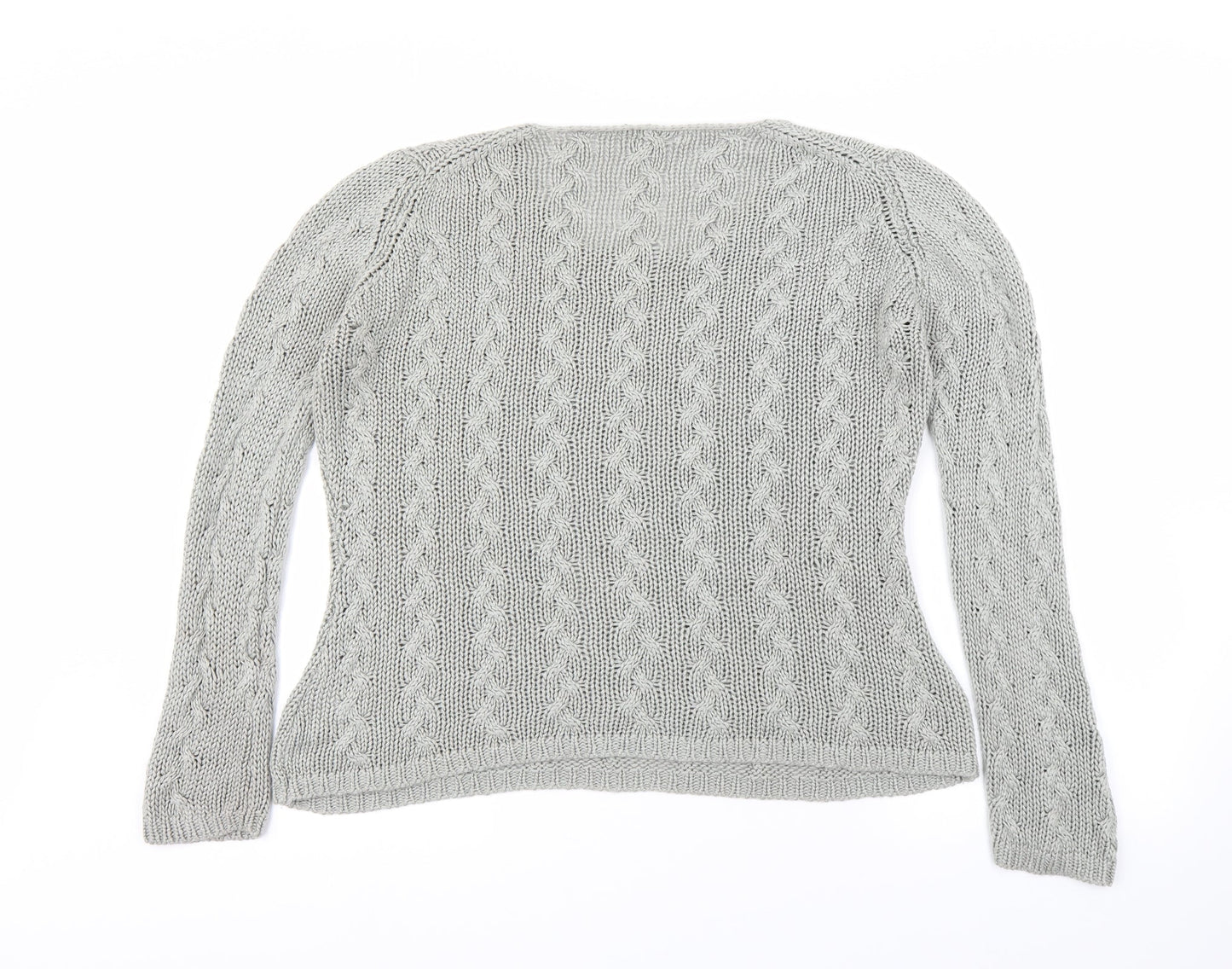 Womens UK Size L Preworn Grey Pullover Jumper