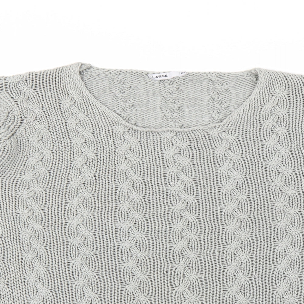Womens UK Size L Preworn Grey Pullover Jumper