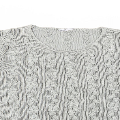 Womens UK Size L Preworn Grey Pullover Jumper