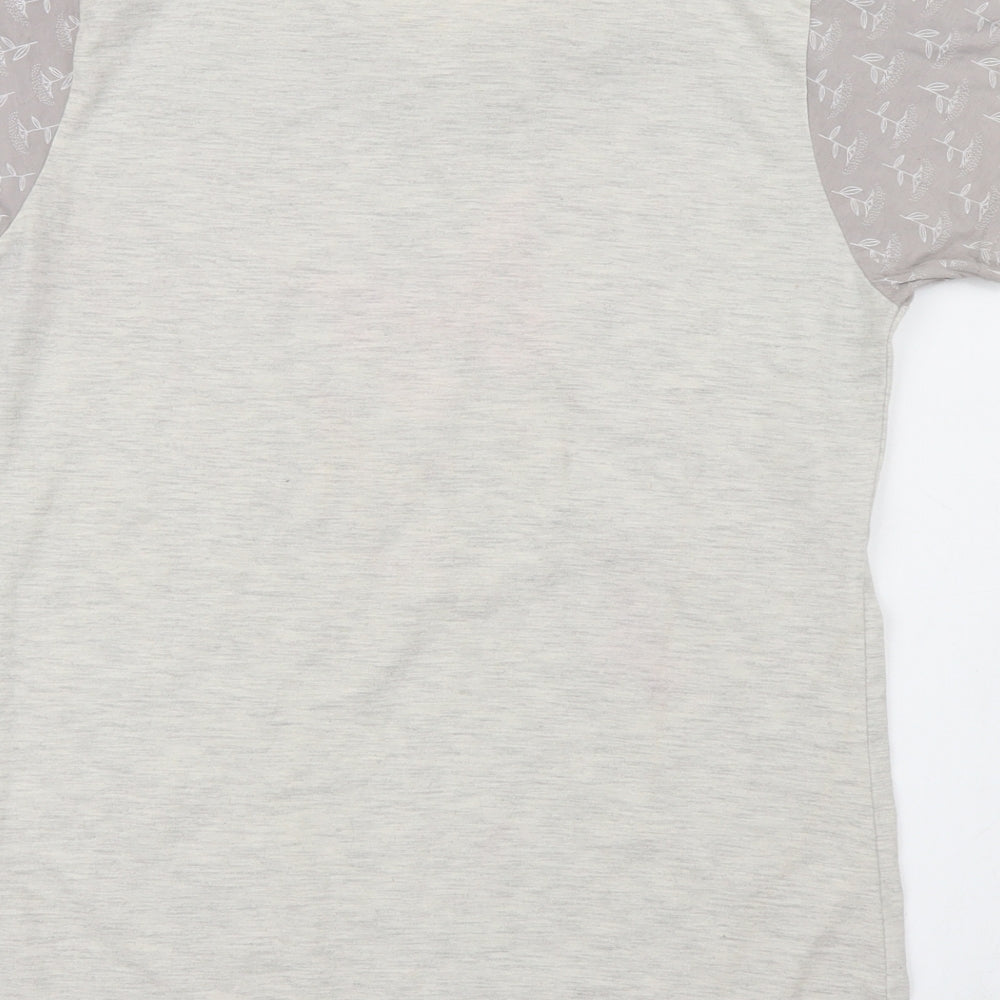 N Touch Womens Grey   Basic T-Shirt Size 14  - butteflies