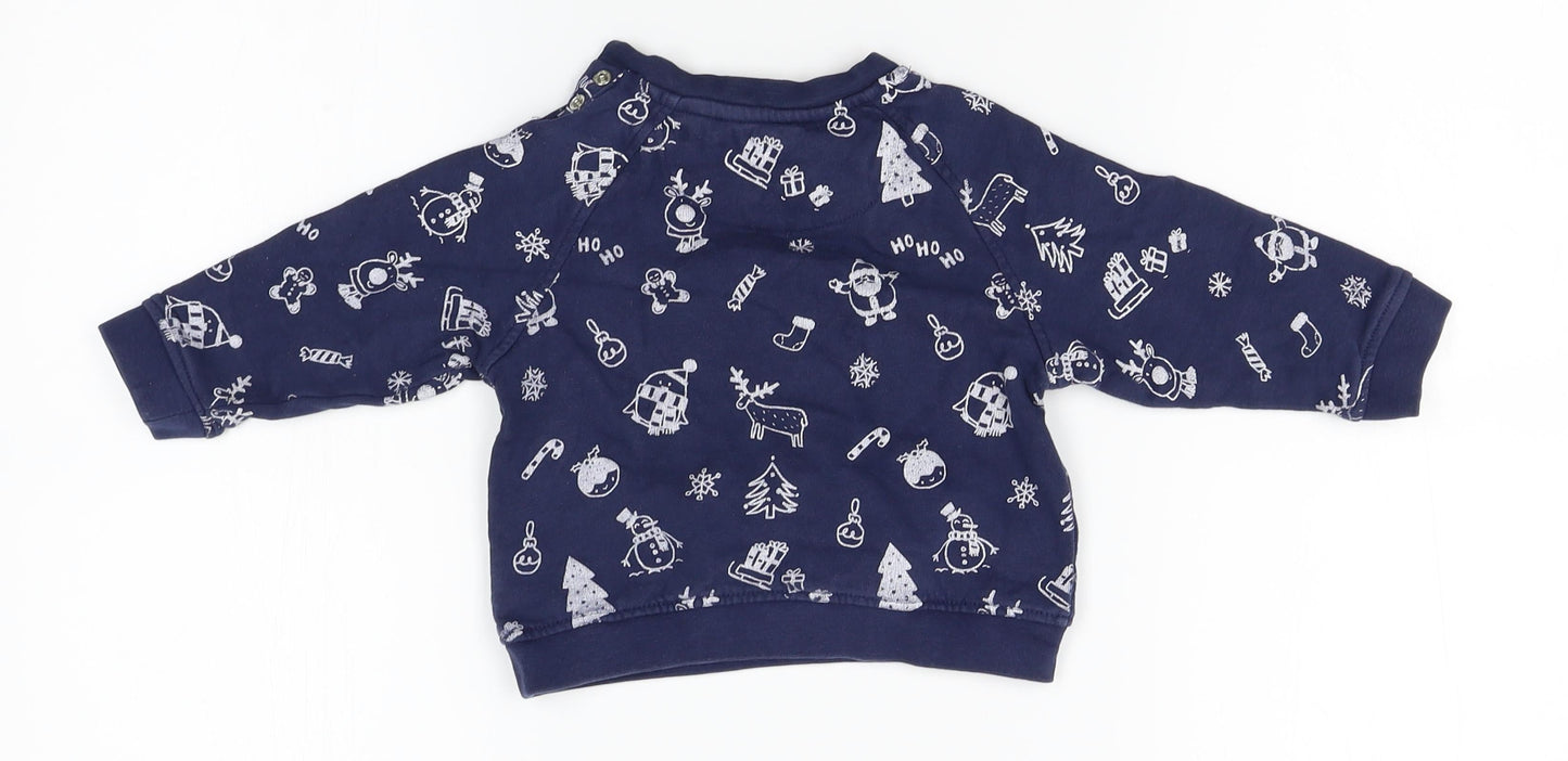 Mothercare Baby Blue   Pullover Jumper Size 12-18 Months