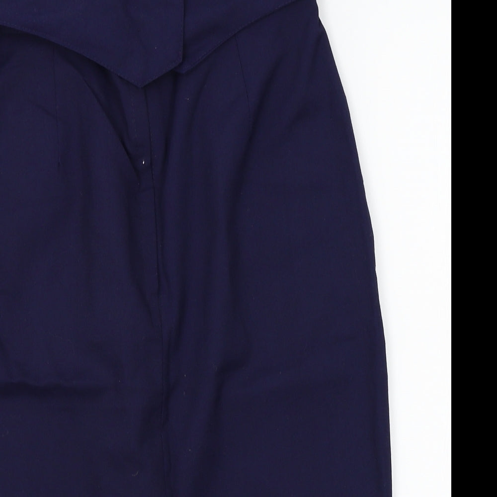 Perrie Womens Blue   Straight & Pencil Skirt Size 14  - belted