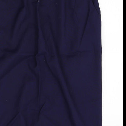 Perrie Womens Blue   Straight & Pencil Skirt Size 14  - belted