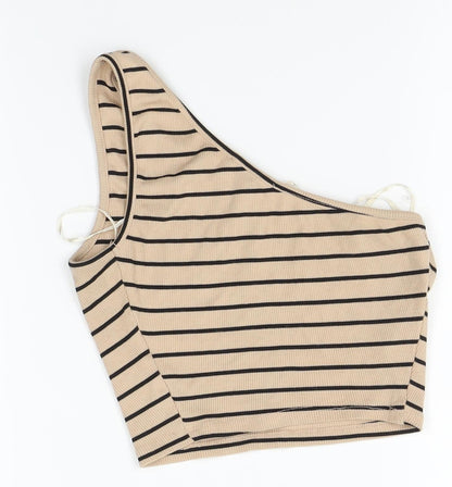 Primark Womens Brown Striped  Cropped Tank Size XS