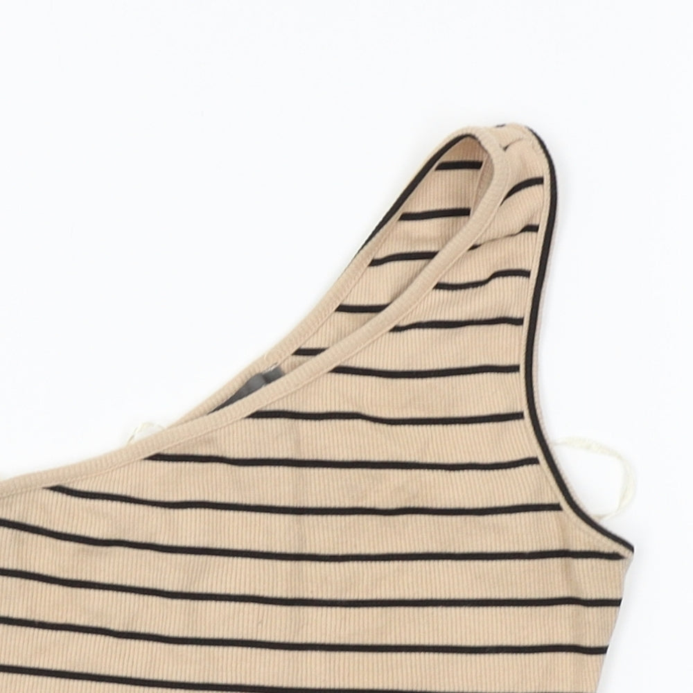 Primark Womens Brown Striped  Cropped Tank Size XS