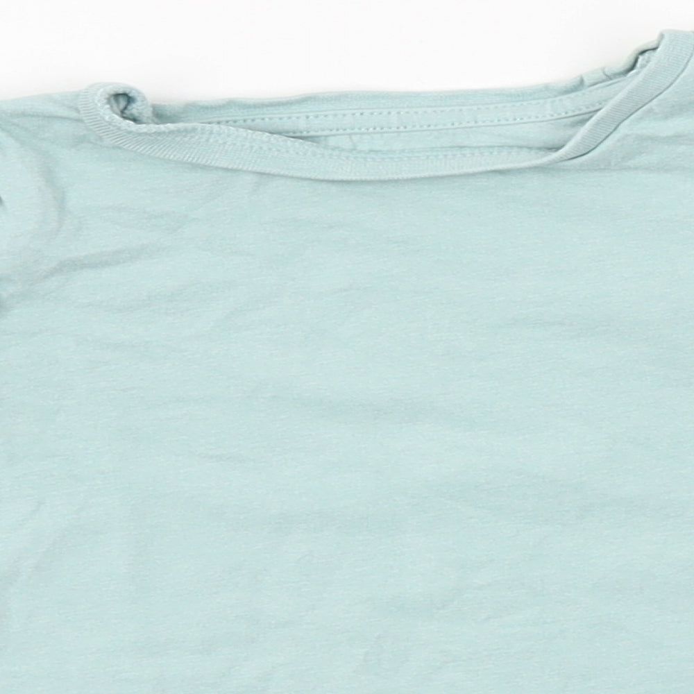 Close-up detail of Matalan Baby Blue Basic T-Shirt, size 9-12, Months