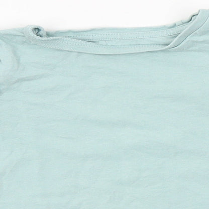 Close-up detail of Matalan Baby Blue Basic T-Shirt, size 9-12, Months