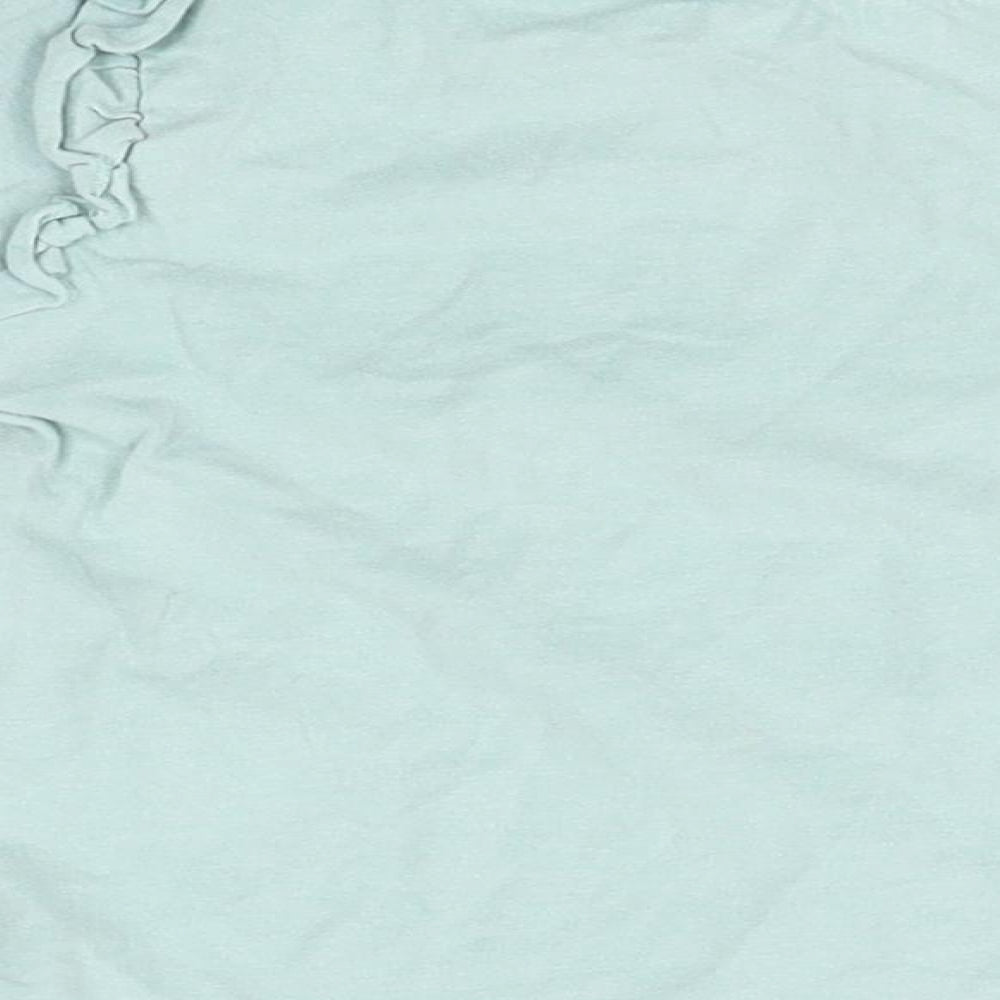 Brand and care label for Matalan Baby Blue Basic T-Shirt, size 9-12, Months