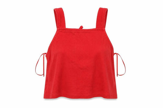 Womens UK Size 10 New Look Red Cropped Tank