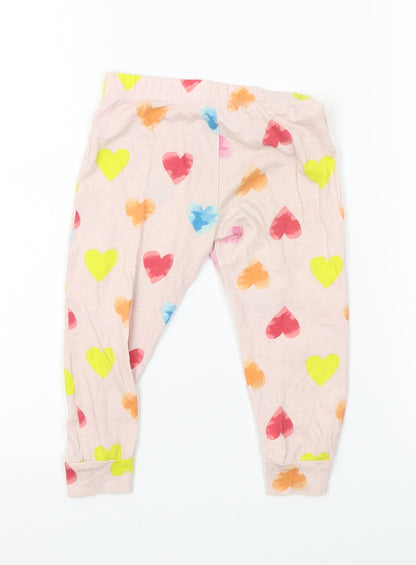 F&F Girls Pink    Pyjama Pants Size 2-3 Years