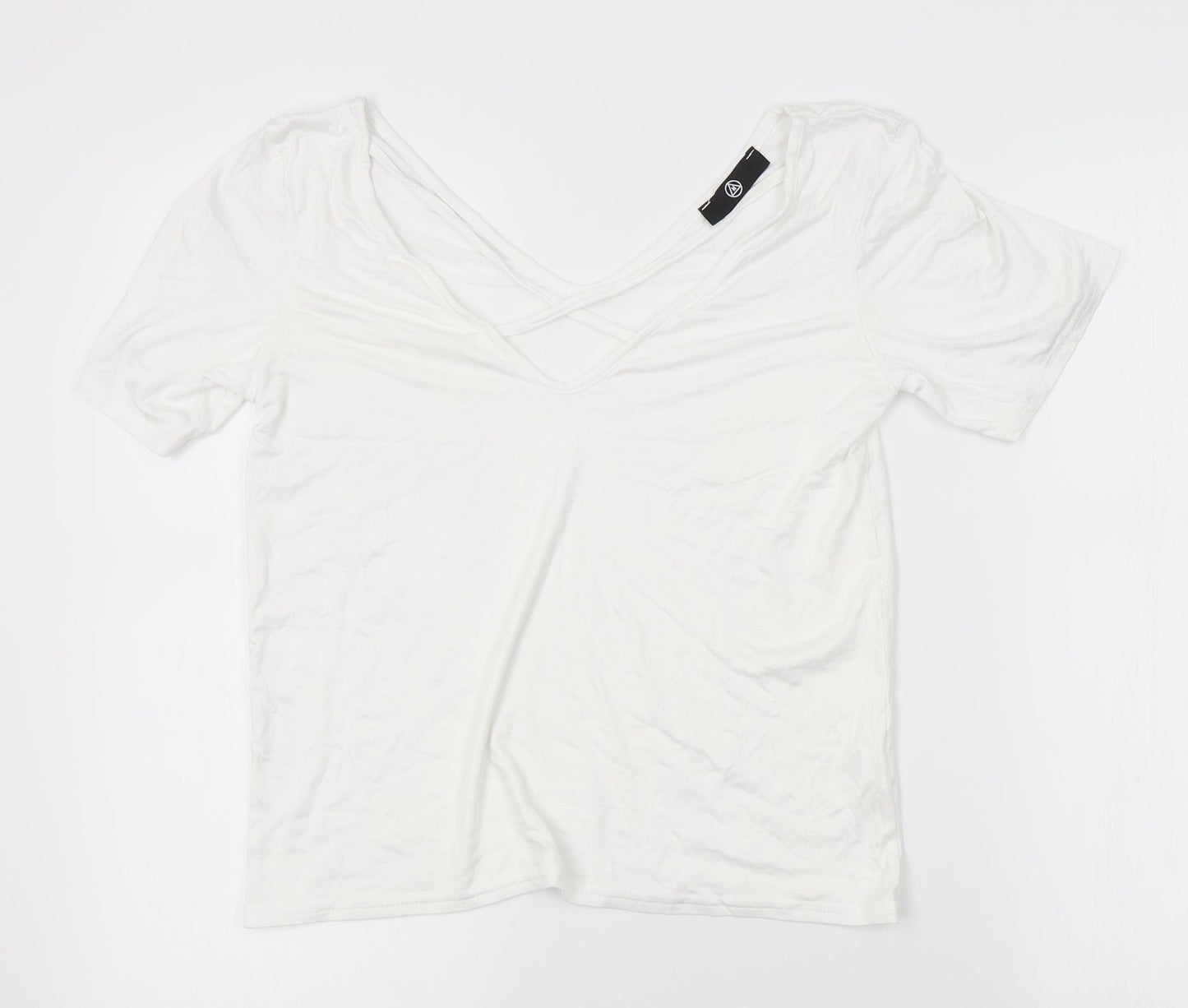 Womens UK Size S Missguided White Basic Blouse
