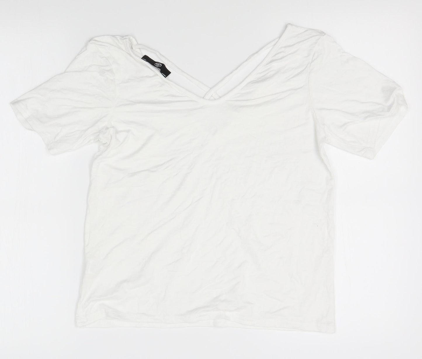 Womens UK Size S Missguided White Basic Blouse