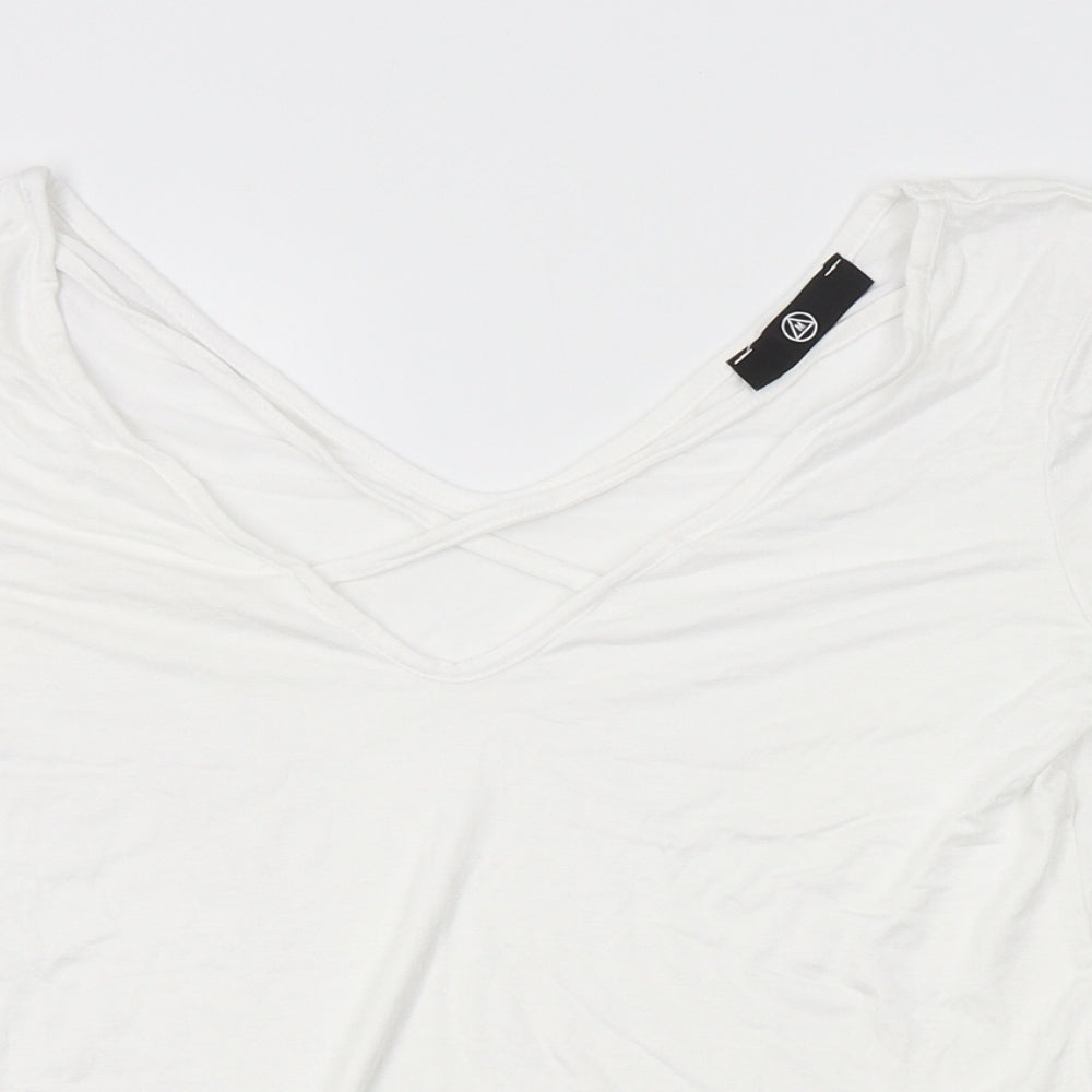 Womens UK Size S Missguided White Basic Blouse