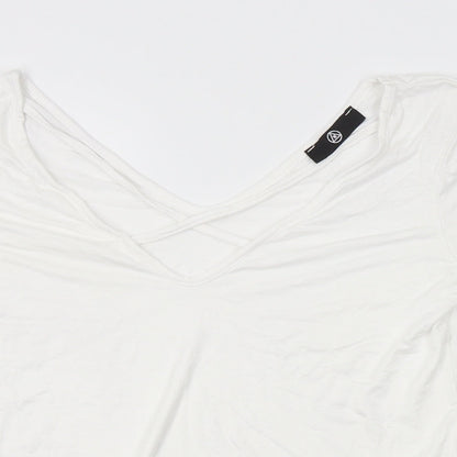 Womens UK Size S Missguided White Basic Blouse