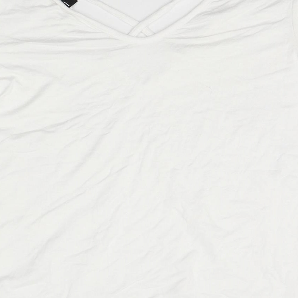 Womens UK Size S Missguided White Basic Blouse