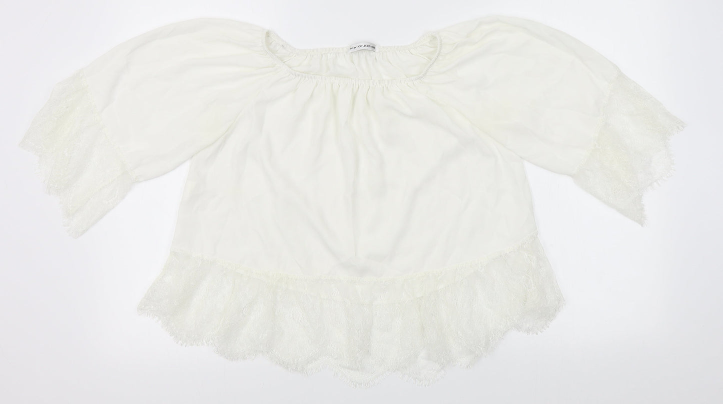 Womens UK Size L New collection White Basic Blouse