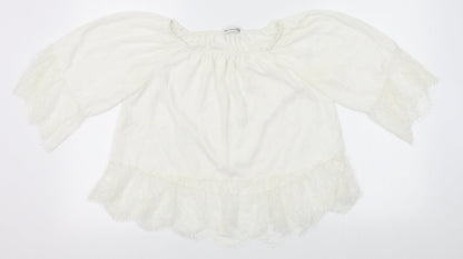 Womens UK Size L New collection White Basic Blouse
