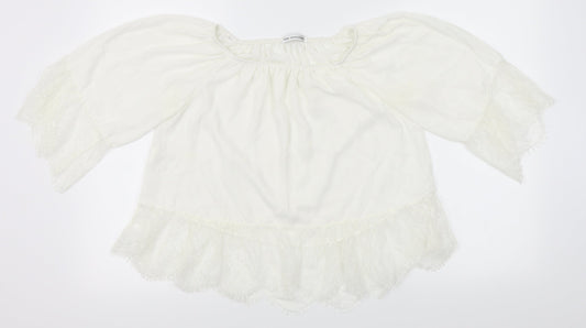 Womens UK Size L New collection White Basic Blouse