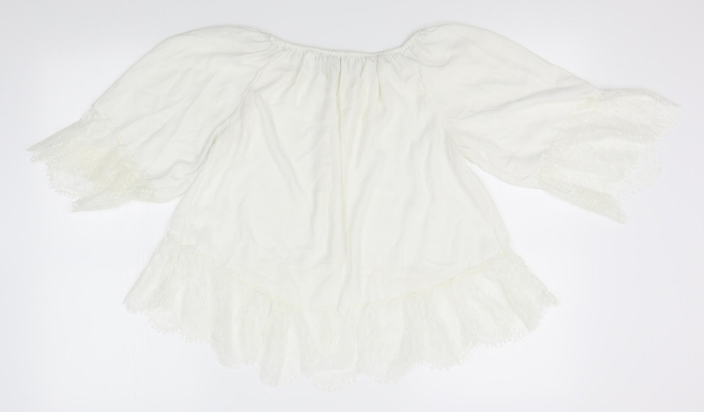 Womens UK Size L New collection White Basic Blouse
