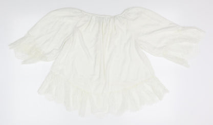 Womens UK Size L New collection White Basic Blouse
