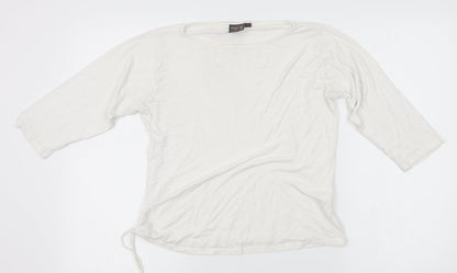 FunMum Womens White   Basic T-Shirt Size L