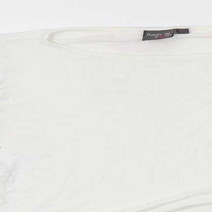 FunMum Womens White   Basic T-Shirt Size L