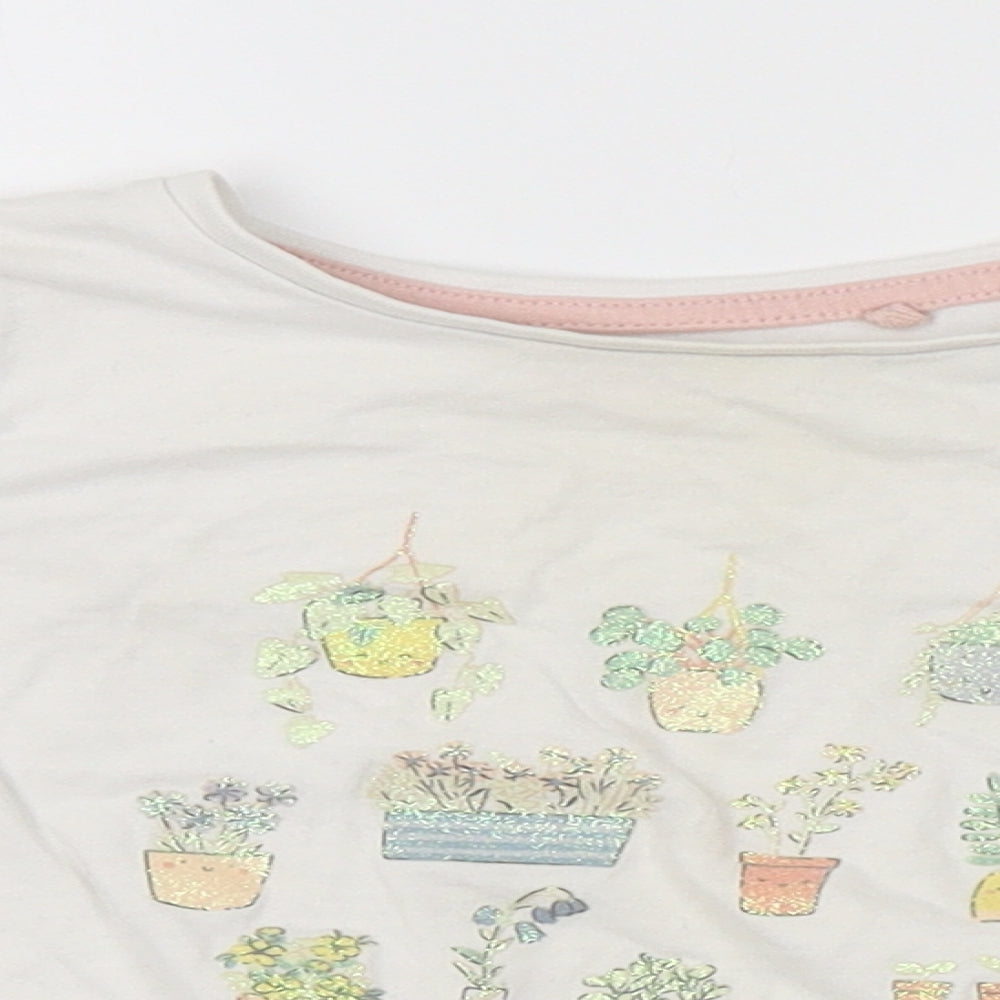 TU Girls White   Basic T-Shirt Size 2-3 Years  - gardening