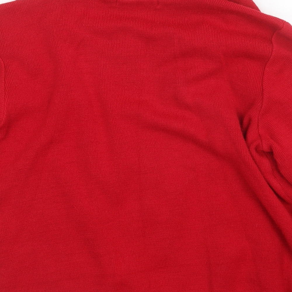 Womens UK Size S Beaumonde Red Cardigan Jumper