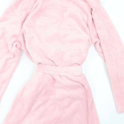 Sleep Womens Pink Geometric  Top Robe Size L