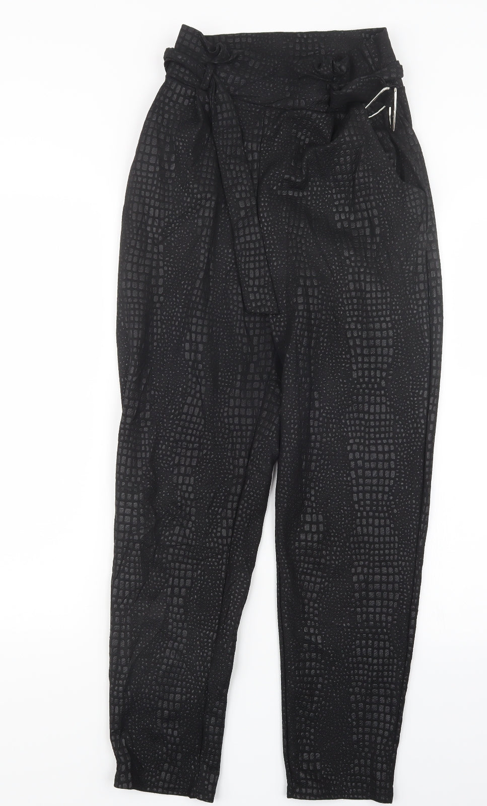 Womens UK Size 8 Stylewise Regular Fit  Black Trousers