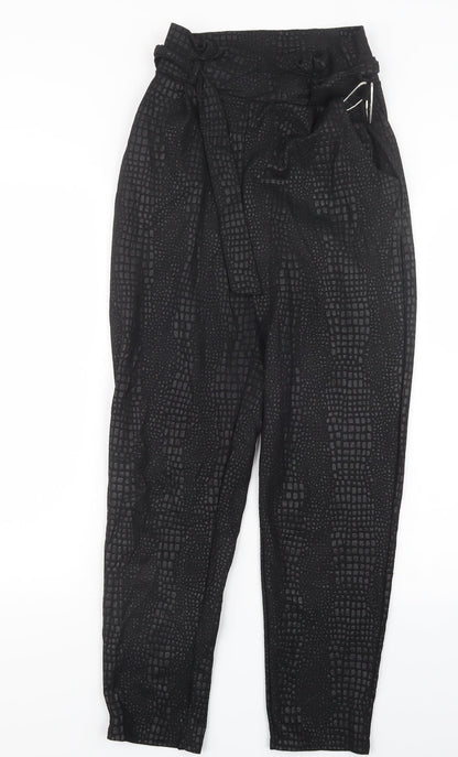 Womens UK Size 8 Stylewise Regular Fit  Black Trousers