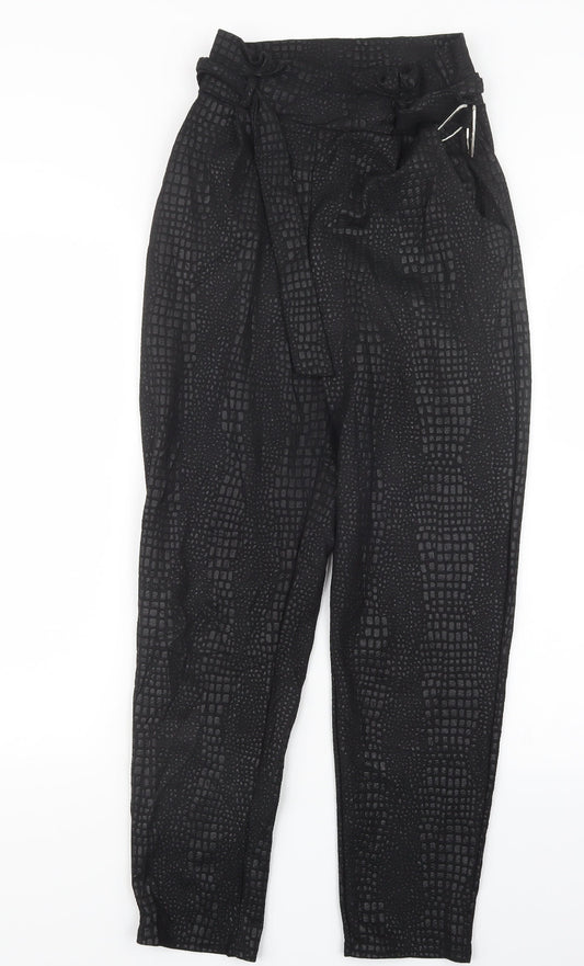 Womens UK Size 8 Stylewise Regular Fit  Black Trousers