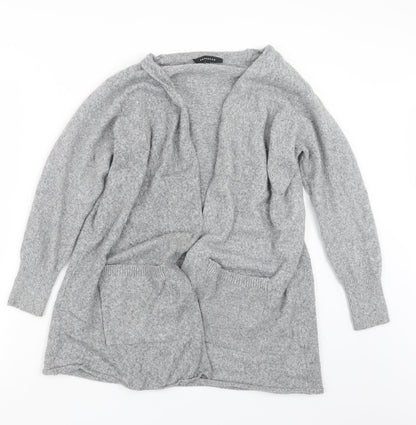 Womens UK Size S Peacocks Grey Cardigan Jumper