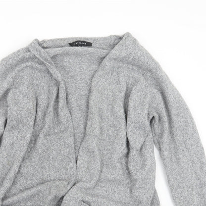 Womens UK Size S Peacocks Grey Cardigan Jumper