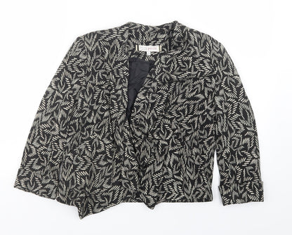 Principles Womens Black Geometric  Jacket  Size 8