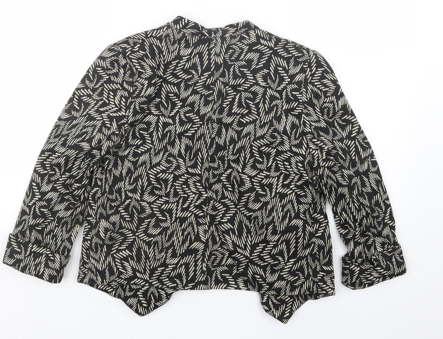 Principles Womens Black Geometric  Jacket  Size 8