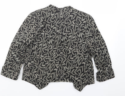 Principles Womens Black Geometric  Jacket  Size 8